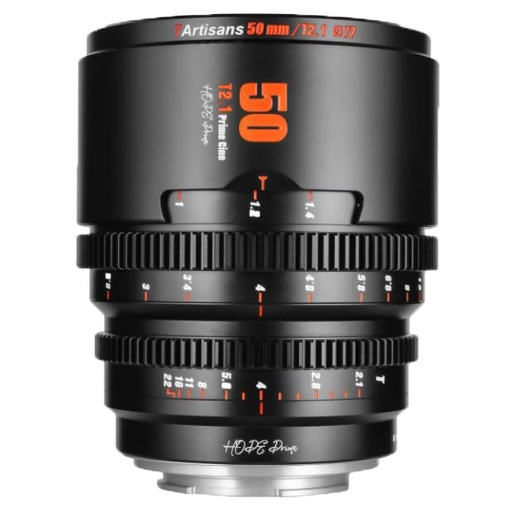 7artisans 50mm T2.1 Cine Lens for Sony E Mount APS-C 260 Ultra Long Focus Large Aperture Prime Mirrorless Camera Lens for Portraiture/Street Photography/Humanistic