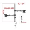 WPTGODGB 80cm DL-T902-280II Full Motion Dual Monitor Desk Stand 10"-27" Clamp Grommet Hole Base PC Mount Foldable Arm 12kg(DL-T902-280) view 2