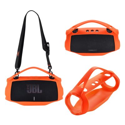 DGSYMLXGS Silicone Protective case, Suitable for Xtreme 4 Speaker, Portable Multi-Functional Portable Outdoor Travel Work Necessary Protective Cover (Orange)