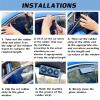Torcarvh Car Solar Powered Exhaust Fan Car Window Exhaust Fan 180 Vehicle Ventilation Fan Car Radiator Cooling Fan Air Vent Cooler Ventilation System with Three Air Outlet (Gray-Blue) view 4