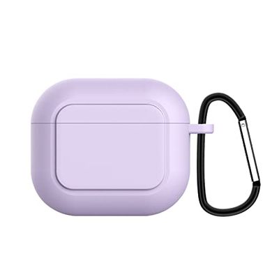 2 pack Silicone Case for Apple Airpods 3 Cover Protective Earphone Case Headphones Cases Protective for Apple Airpods 3 Cover,Purple