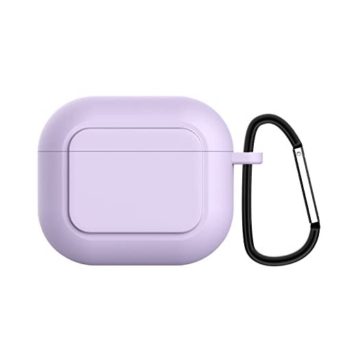 2 pack Silicone Case for Apple Airpods 3 Cover Protective Earphone Case Headphones Cases Protective for Apple Airpods 3 Cover,Purple