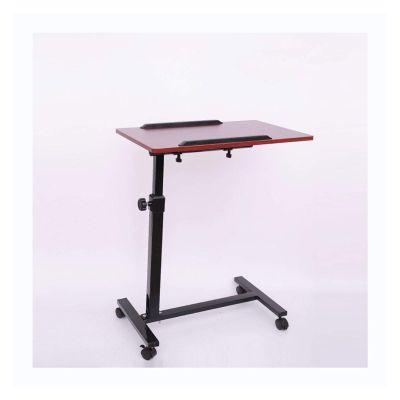 ZJHFFFG Mobile Overbed Table Laptop Cart Height Adjustable Portable Lectern Stand Rolling Computer Desk Over The Bed Table
