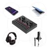WEIWO Multifunctional Audio Mixer Live Streaming Sound Card Voice Device DJ Karaokes Equipment with Adjustable Volume BT Connection view 4