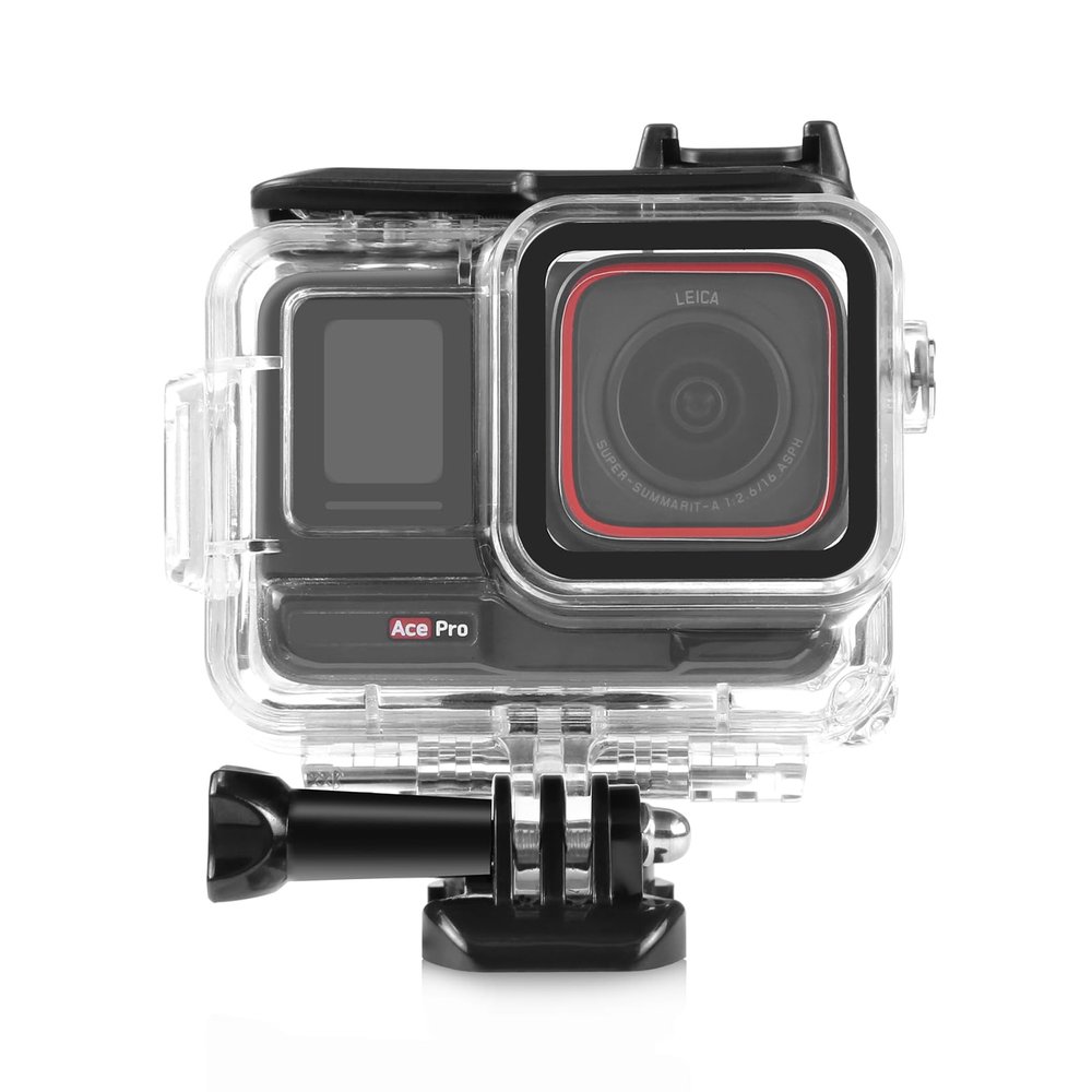 KETOPKIN Dive Case for Insta360 Ace Pro,60M/196FT Underwater Waterproof Diving Housing Cover Protective Shell for Insta360 Ace Pro Housings with Bracket Camera Accessories