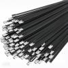 6 Inch Black Metal Zip Ties, 100PCS Epoxy Coated 304 Stainless Steel Cable Ties - Heavy Duty Outdoor Use for Fencing, Exhaust Wrap, Machinery, and More. view 1