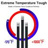 6 Inch Black Metal Zip Ties, 100PCS Epoxy Coated 304 Stainless Steel Cable Ties - Heavy Duty Outdoor Use for Fencing, Exhaust Wrap, Machinery, and More. view 4