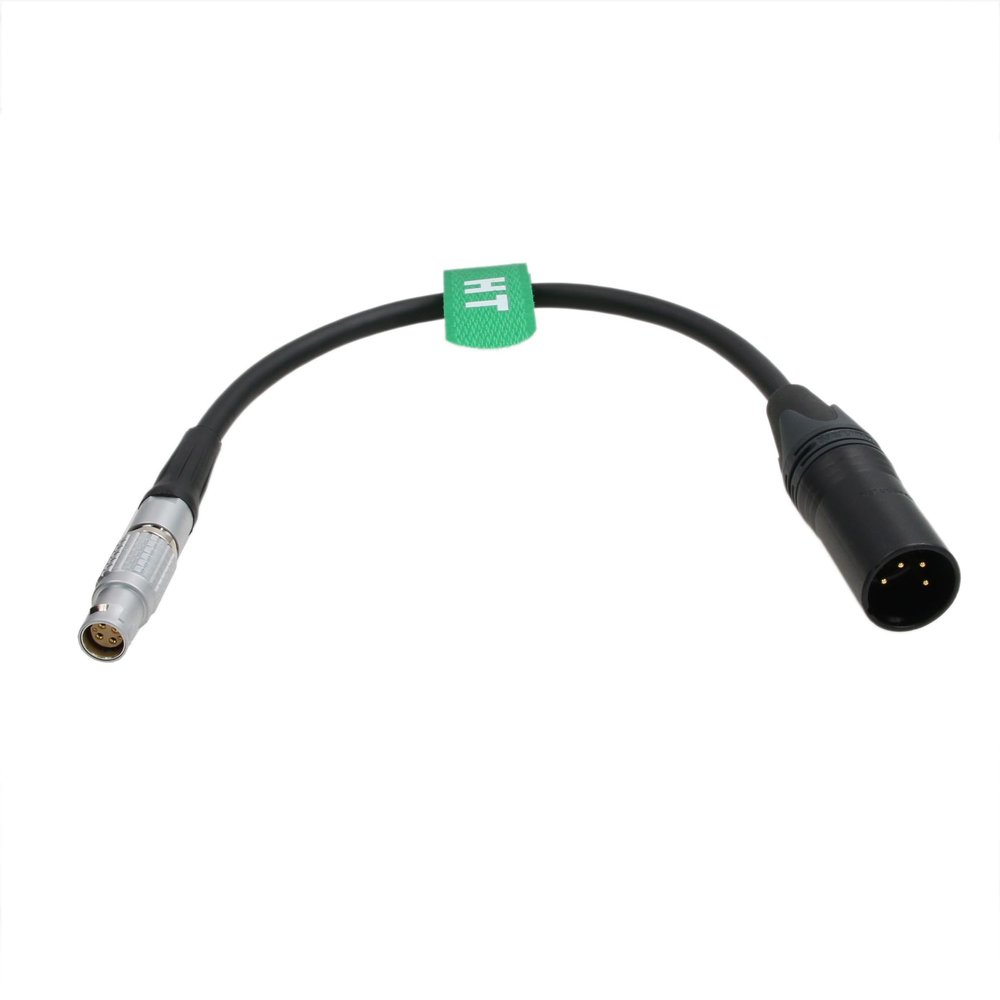 HangTon XLR 4 Pin Power Cable for RED Komodo-X V-Raptor Scarlet Epic Dragon-X DSMC2 DSMC3, DJI Ronin 4D Camera Transmission,Female 4+2 6 Pin 30cm, XLR4m to Straight