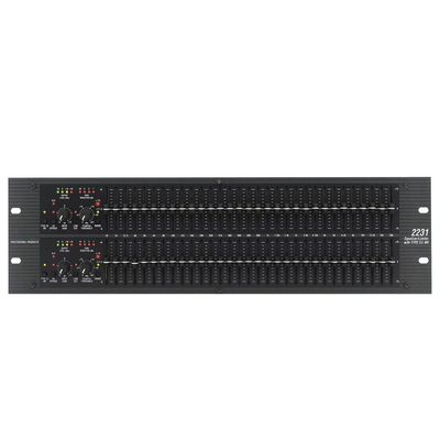 WEIWO 2231 31-Band DJ Graphic Equalizer, Black, Compact, Audio Equalizer for Sound Performance