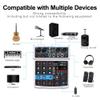 WEIWO 4 Channel Audio Mixer Sound Interface 16 DSP Mixing Console for Home Recording, Streaming view 4
