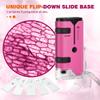 100x-250x Pocket Microscope for Kids Adults, Protable Handheld Miniscope, Mini Microscope Kit for Kids Adults Home School Lab Biology Science Education, Pink view 4