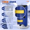 100x-250x Pocket Microscope for Kids Adults, Protable Handheld Miniscope, Mini Microscope Kit for Kids Adults Home School Lab Biology Science Education, Blue view 2
