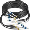 10 Meters 4 Core Industrial TPU LC to LC Outdoor Armored Fiber Optic Cable, 4 Strands OS2 Single Mode Fiber Patch Cable with LC Connectors, 9/125um, OD-5mm, Direct Burial LC-LC view 1