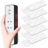 6 PCS Adhesive Punch Free Socket Holder, Punch Free Socket Holder Adhesive Sockets Holders Desktop Sockets Fixer for Kitchen Home Office and Cable Management Space-Saving and Easy to Install view 1