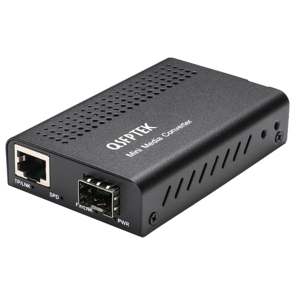 10G Mini Media Coverter, 10Gigabit Ethernet Media Converter, 10gb Gigabit Fiber to 10Gbe Copper UTP Media Converter, Mini Unmanaged 1x 100M/1G/2.5G/5G/10GBase-T RJ45 to 1x 10GBase-X SFP+ Slot - 1pc