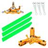 MICROHELI CNC Triple Green Plastic Blades Conversion Set (Gold) - Blade Infusion 120 view 1
