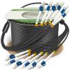 200 Meters 6 Core Industrial TPU LC to LC Outdoor Armored Fiber Optic Cable, OS2 Single Mode 6 Strands Fiber Patch Cable with LC Connectors, 9/125um, OD-5mm, Direct Burial LC-LC view 1