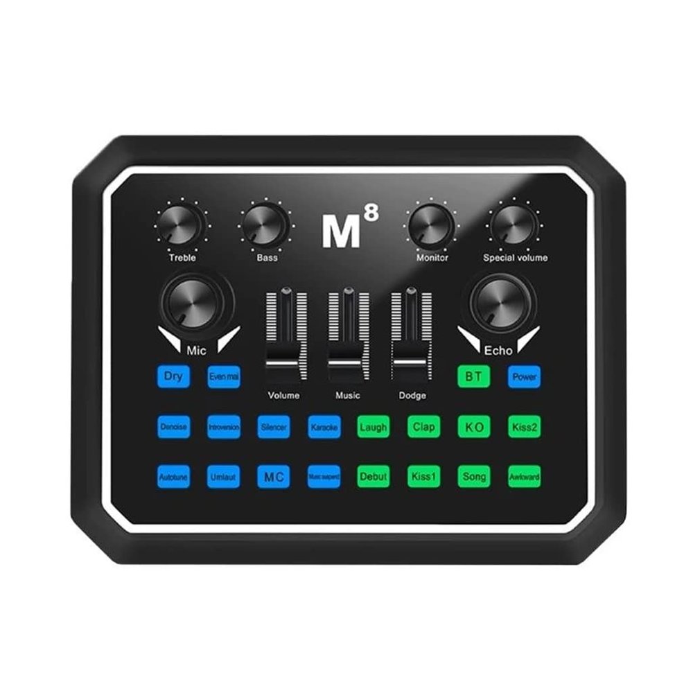 WEIWO Professional Mixer Sound Board Card Multi-Music Effect High &Low Pitch Regulation DSP Processor Chips