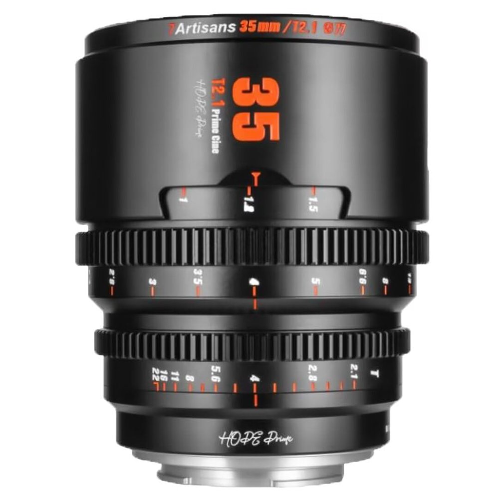 7artisans 10mm/16mm/25mm/35mm/50mm/85mm T2.1 Cine Lens for M43 Mount APS-C 260 Ultra Long Focus Large Aperture Prime Mirrorless Camera Lens for Portraiture/Street Photography/Humanistic(35mm)
