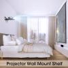 DAWASAPAT Projector Shelf, All Black Projector Wall Mount Floating Shelf, Projector Stand, Projector Rack Holder, 15.7" x 9.8" (L*W) Projector Mount with Cable Ties-2pcs view 3