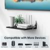 DAWASAPAT Projector Shelf, All Black Projector Wall Mount Floating Shelf, Projector Stand, Projector Rack Holder, 15.7" x 9.8" (L*W) Projector Mount with Cable Ties-2pcs view 4