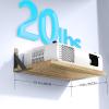DAWASAPAT Small Mini Projector Mount, Projector Shelf/Cable Box Wall Mount/Router Wall Mount,Projector Holder Stand Wood Shelves 2pcs with Cable Ties-Oak view 2