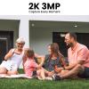 AOQEE Security Cameras Wireless Outdoor-2.4Ghz WiFi Home Security Cameras with built-in Solar Panel, 2K Color Night Vision, Cloud Storage (optional), PIR Detection, Waterproof, Works with Alexa, S1 2P view 3
