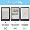 enoxboo Clear Case and Cloth Bag for 6" Kobo Clara 2E 2022 Released/Clara Colour/Clara BW 2024 Release, Ultra Slim Soft,Matte Transparent TPU Case Clear Back Cover view 2
