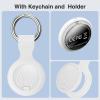 Tags-2 Pack Air Tracker, VIXOLYN Trackers Like Airtags 2 Pack, Key Finder Compatible with Apple Find My (iOS Only), Track Your Keys Luggage Backpack Suitcase, with Holders and Keychains, White view 2
