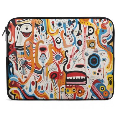 17inch Laptop Sleeve Bag Many Colorful Shapes Laptop Bag Shockproof Computer Carrying Cover Slim Briefcase Handbag