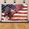 ChloropLastid 15x8ft God Bless America Backdrop American Flag Bald Eagle 4th of July Independence Day Background for Photography Veterans Memorial National Day Party Decor Banner Photo Props view 3