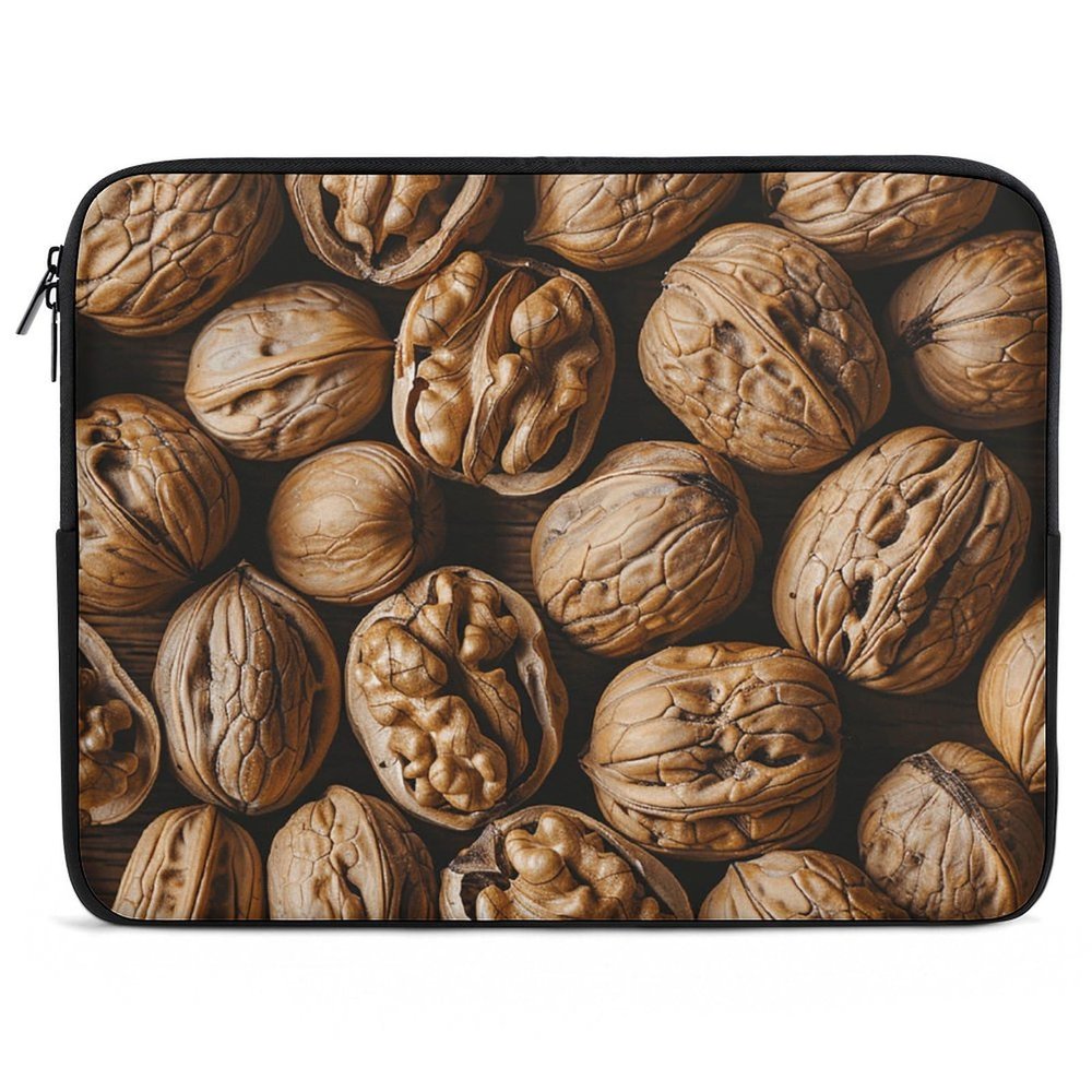17inch Laptop Sleeve Bag Walnuts in Shell Laptop Bag Shockproof Computer Carrying Cover Slim Briefcase Handbag