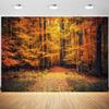 10x8ft Fall Forest Backdrop Maple Trees Woodland Fall Leaves Photography Background Autumn Scenery Camping Party Portraits Decorations Wallpaper Photo Booth Props view 1