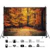 10x8ft Fall Forest Backdrop Maple Trees Woodland Fall Leaves Photography Background Autumn Scenery Camping Party Portraits Decorations Wallpaper Photo Booth Props view 2