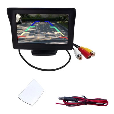 4.3 Inch TFT LCD Car Color Parking Aid System Monitor Display, Vehicle Rear View Reverse Monitor Screen for Parking, Car LED Backup Camera Video for Cars, Trucks, Pickups, SUVs
