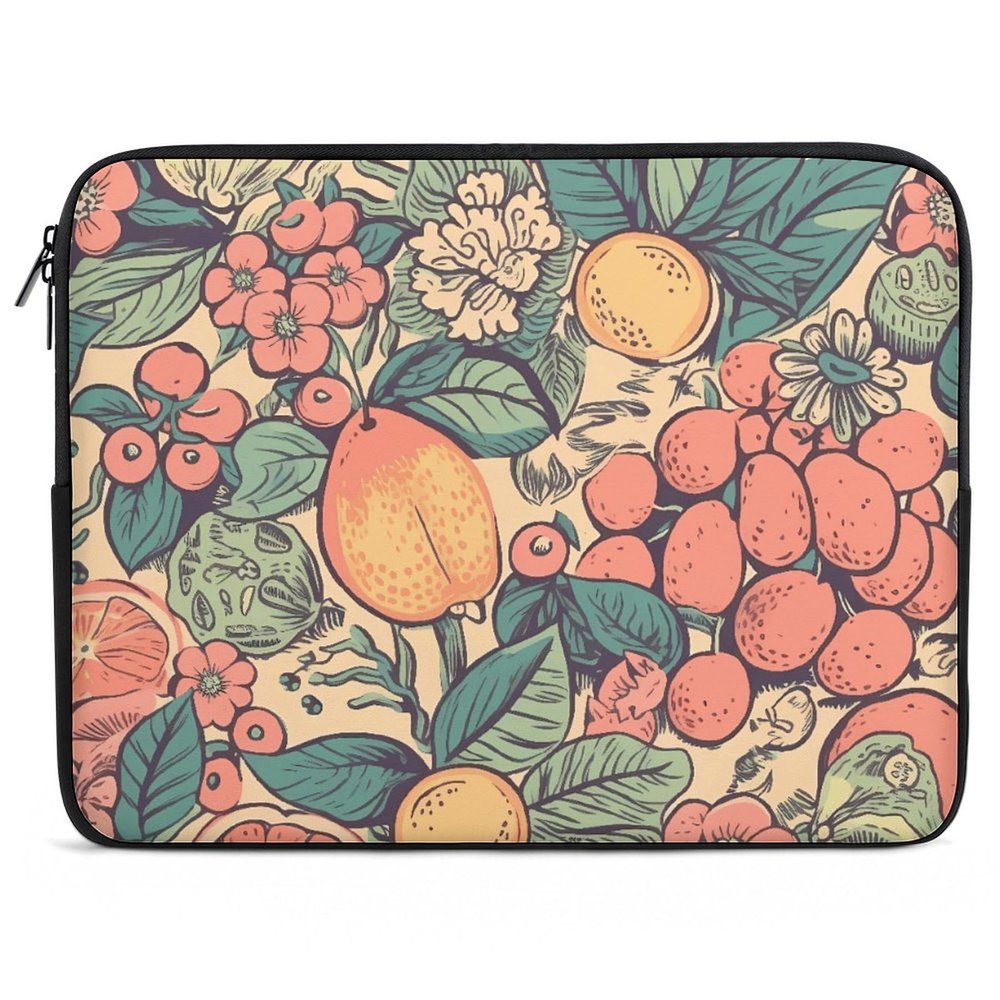 15inch Laptop Sleeve Bag Different Fruits Laptop Bag Shockproof Computer Carrying Cover Slim Briefcase Handbag