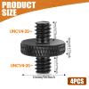1/4" Male to 1/4" Male Tripod Screw, 4 PCS Standard Camera Cage Mount Threaded Light Stand Screw, Double Head Converter Precision Made for Shoulder Rig Stud Mounting Accessories view 3