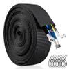 6.5 FT Nylon Hydraulic Hose Protector Sleeve Hose Sheath Wrap Cable Sleeve, Cable Cover for Welding Tig Torch Hydraulic Hose, Anchor Chain Protective Cover Winch Rope Protective Sleeve (2 Inch ID) view 1