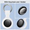 Tags-2 Pack Air Tracker, VIXOLYN Trackers Like Airtags 2 Pack, Key Finder Compatible with Apple Find My (iOS Only), Track Your Keys Luggage Backpack Suitcase, with Holders and Keychains, Black view 2