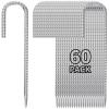 Besitu 12 Inch Ground Stakes Heavy Duty J Hook 60-Pack Metal Spikes Galvanized Ground Hooks Anchors Rebar Ground Stakes for Fence Tent Gazbo Bounce House and Outdoor Decorations Inflatables view 1