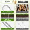 Besitu 12 Inch Ground Stakes Heavy Duty J Hook 60-Pack Metal Spikes Galvanized Ground Hooks Anchors Rebar Ground Stakes for Fence Tent Gazbo Bounce House and Outdoor Decorations Inflatables view 3