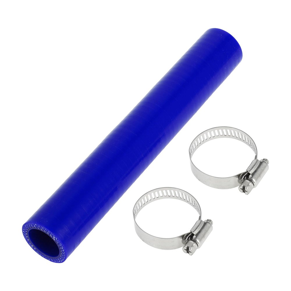 X AUTOHAUX 1 Set 22mm 0.87" ID 200mm 7.87" Length 0 Degree Blue Car Silicone Hose with Clamps Coolant Hose Universal