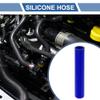 X AUTOHAUX 1 Set 22mm 0.87" ID 200mm 7.87" Length 0 Degree Blue Car Silicone Hose with Clamps Coolant Hose Universal view 2