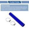 X AUTOHAUX 1 Set 22mm 0.87" ID 200mm 7.87" Length 0 Degree Blue Car Silicone Hose with Clamps Coolant Hose Universal view 4