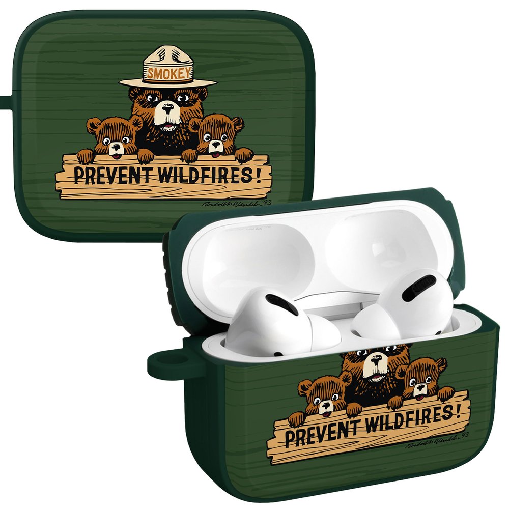 Affinity Bands X Smokey Bear HDX Case Cover Compatible with Apple AirPods Pro 1 & 2 (Sign with Cubs)
