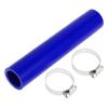 X AUTOHAUX 1 Set 30mm 1.18" ID 200mm 7.87" Length 0 Degree Blue Car Silicone Hose with Clamps Coolant Hose Universal view 1