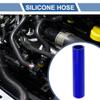X AUTOHAUX 1 Set 30mm 1.18" ID 200mm 7.87" Length 0 Degree Blue Car Silicone Hose with Clamps Coolant Hose Universal view 2