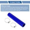 X AUTOHAUX 1 Set 30mm 1.18" ID 200mm 7.87" Length 0 Degree Blue Car Silicone Hose with Clamps Coolant Hose Universal view 4