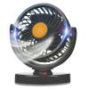 JzcsdkSIL Car Fan USB Rechargeable Dual-Head Fans 5-Blades Electric Vehicle Cooling Fans for SUV Track Dashboard Desk view 1