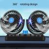 JzcsdkSIL Car Fan USB Rechargeable Dual-Head Fans 5-Blades Electric Vehicle Cooling Fans for SUV Track Dashboard Desk view 3